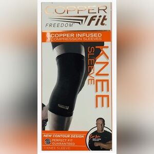 Copper Fit Black Copper-Infused Knee Sleeve